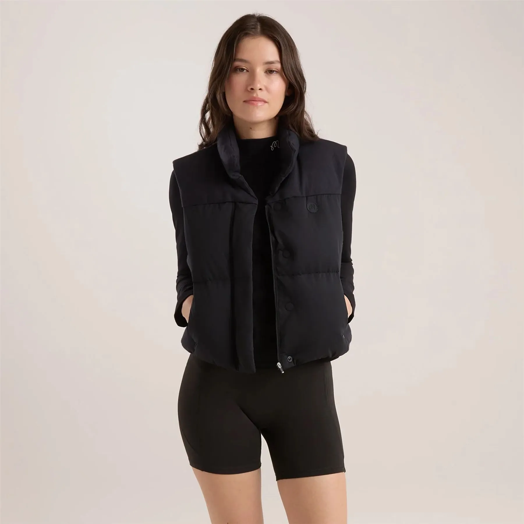 Womens Ines Puffer Vest Black - W24