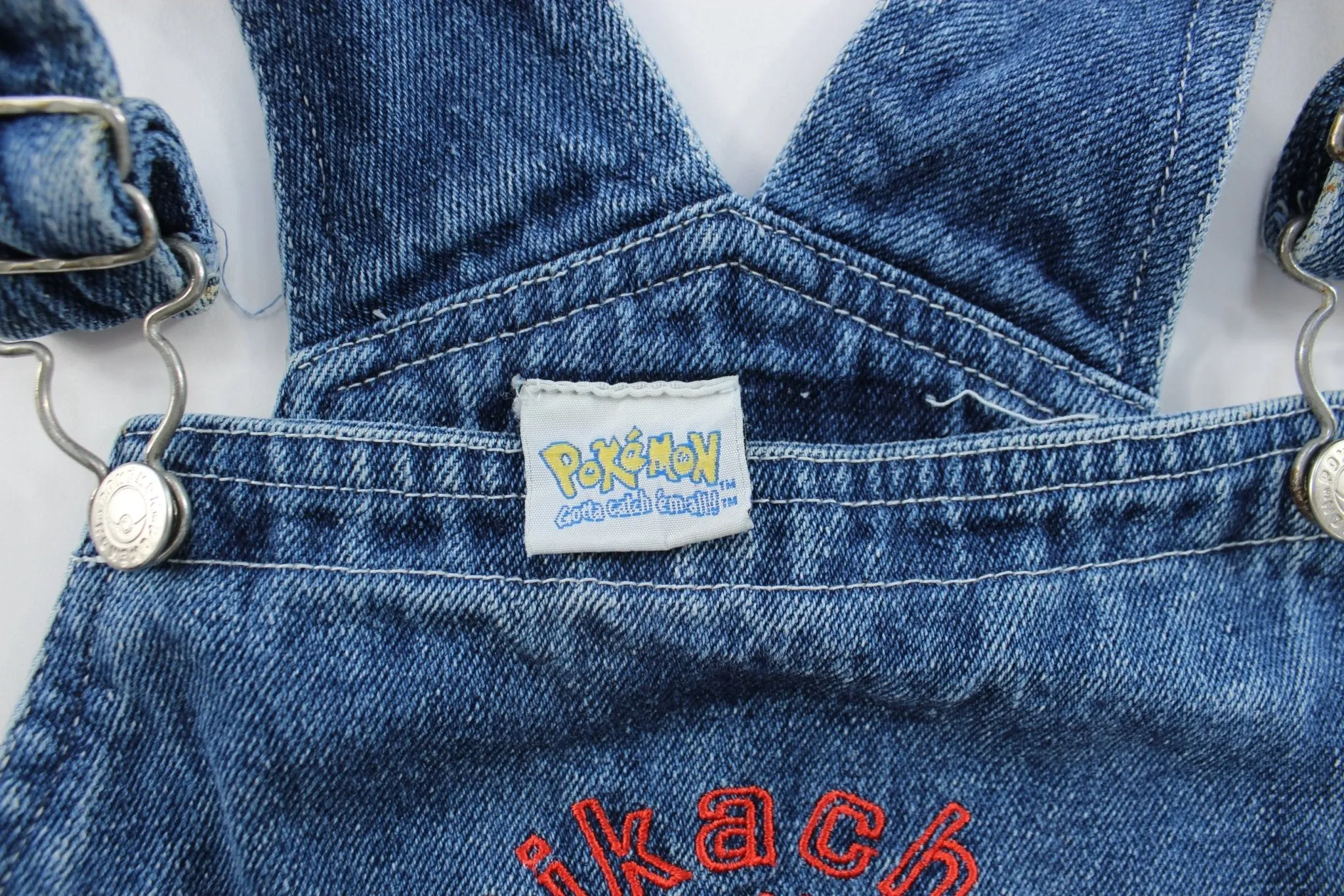 Youth Pokemon Pikachu Denim Overalls